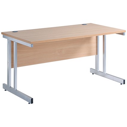 Momento Rectangular Desk, 1200mm Wide, Maple