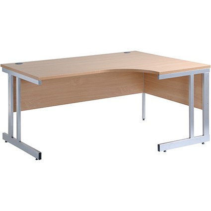 Momento Corner Desk, Right Hand, 1600mm Wide, Maple