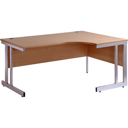 Momento Corner Desk, Right Hand, 1600mm Wide, Oak