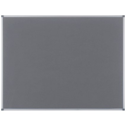 Nobo Classic Noticeboard, Felt, Aluminium Trim, W1200xH900mm, Grey
