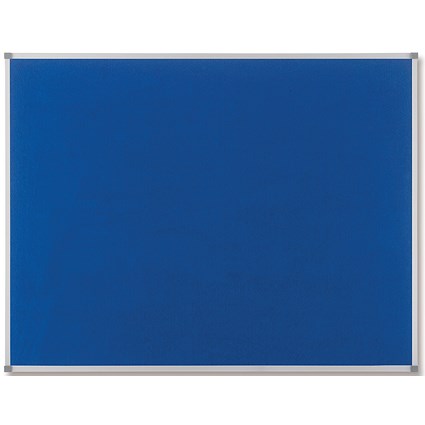 Nobo Classic Noticeboard, Felt, Aluminium Trim, W900xH600mm, Blue