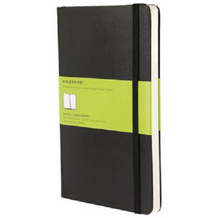 Moleskine Classic Notebook, Hard Cover, Large, Plain, Black