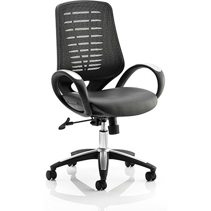 Sprint Leather Operator Chair - Black