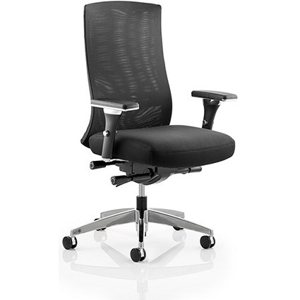 Tesla Mesh Back Operator Chair with Arms - Black