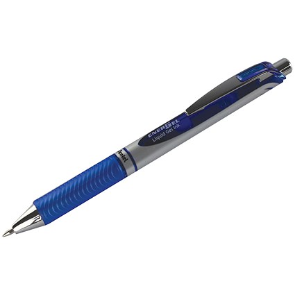 Pentel EnerGel XM Retractable Rollerball Pen, 0.7mm Tip, 0.35mm Line, Blue, Pack of 12