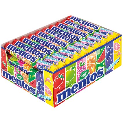 Mentos Rainbow Sweet Rolls, Pack of 40
