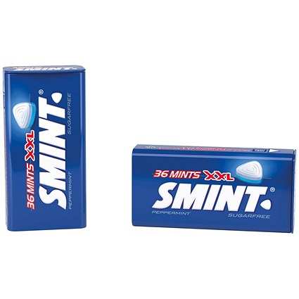 Smint XXL Sweet Peppermint Tins, 36 Mints Per Tin, Pack of 12