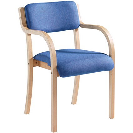 Praque Wood Frame Conference Chair - Blue