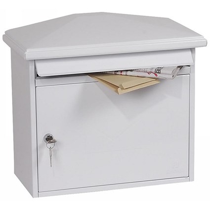 Phoenix Libro Front Loading Letter Box, White