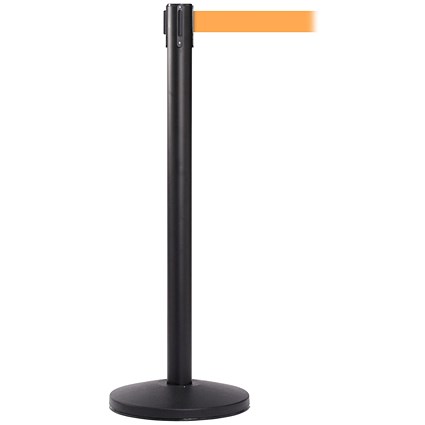 Beeswift Retractable Barrier, Black and Orange