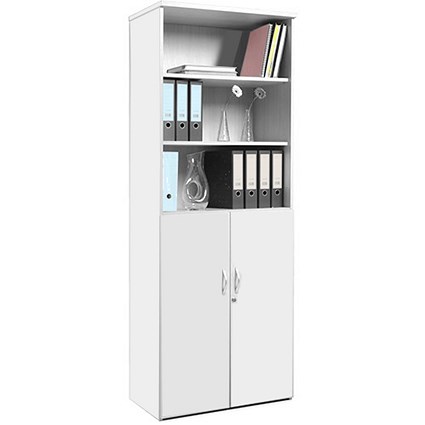 Momento Tall Open Top Display Cupboard - White