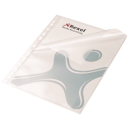 Rexel A4 Anti-Slip Pocket with Flap, Top & Side-opening, Pack of 10