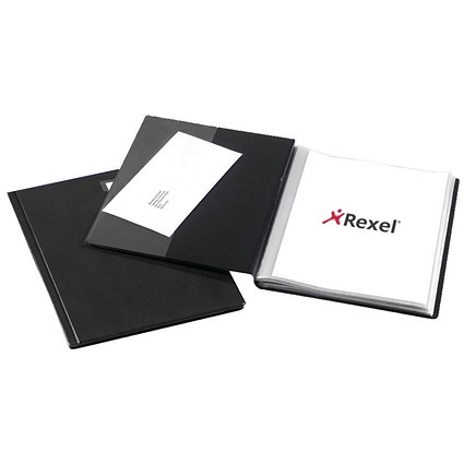 Rexel A4 Nyrex Slimview Display Book, 24 Pockets, Black