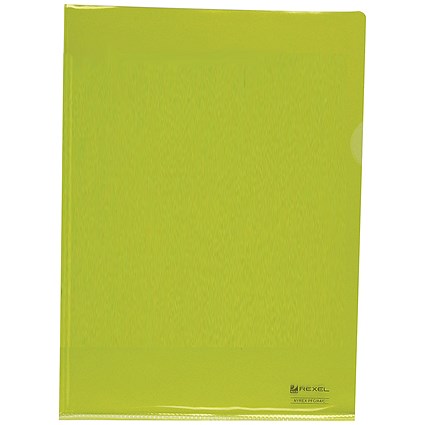 Rexel Nyrex Cut Flush Folders, A4, Yellow, Pack of 25