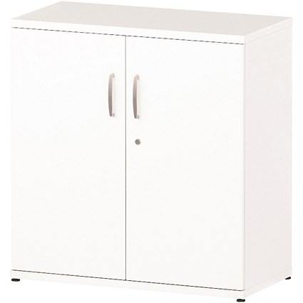 Impulse Low Cupboard, 1 Shelf, 800mm High, White