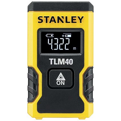 Stanley Pocket Laser Distance Measure, 12m, Yellow/Black