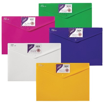 Snopake A4 Polyfile ID Wallet / Assorted / Pack of 5