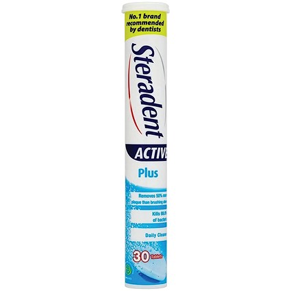 Steradent Active Plus Denture Cleaner, 30 Tablets, Pack of 12
