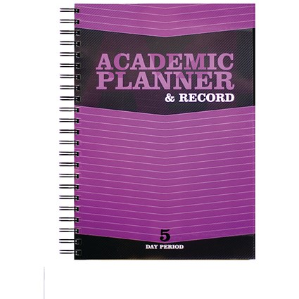 Silvine Teacher Academic Planner and Record / A4 / 5 Day Period / Purple