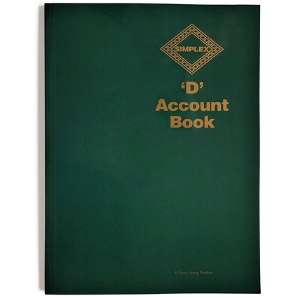 Simplex D Accounts Book One Year 96 Pages