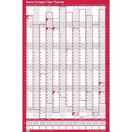 Sasco Compact 2016 Year Planner - Unmounted