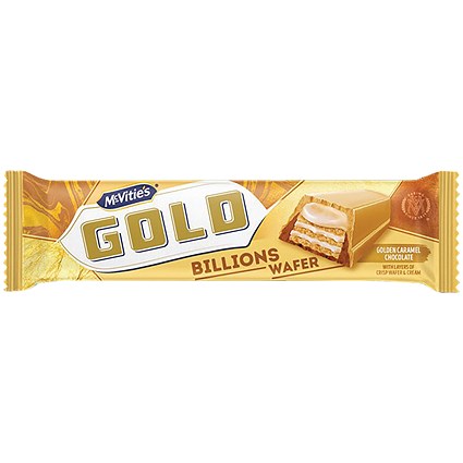 McVities Gold Billions Chocolate Wafer Bar, 39.5g, Pack of 24