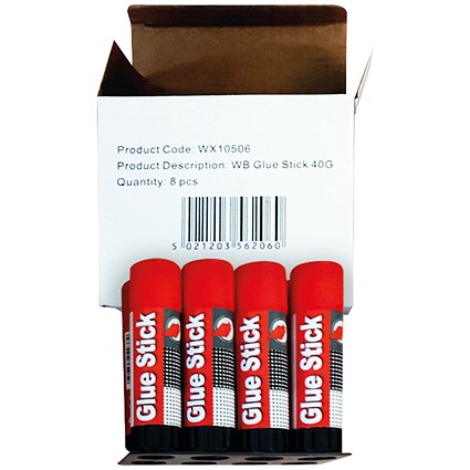 Large Solvent Free Glue Stick 40g (8 Pack)
