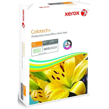 Xerox Colotech+ A3 Copier Paper, White, 90gsm, Ream (500 Sheets)
