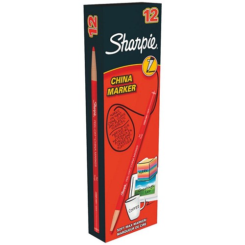 Sharpie China Wax Marker Pencil / Red / Pack of 12