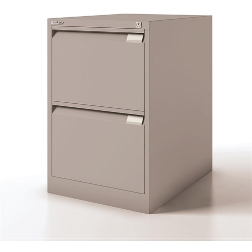 bisley 2 drawer foolscap filing cabinet