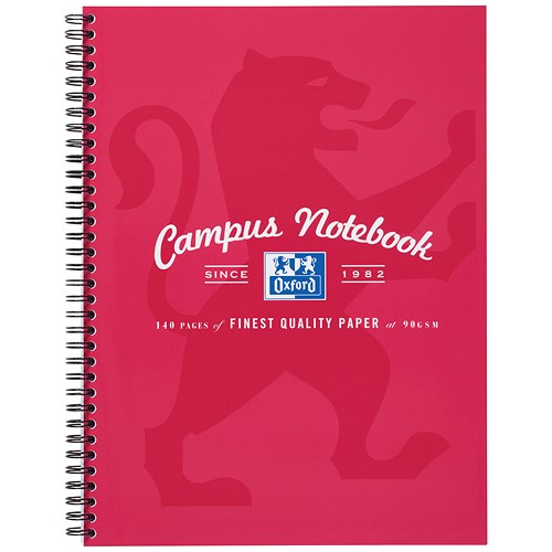 Campus Laminated Card Cover Wirebound Notebook / A4+ / 4 Hole / 140