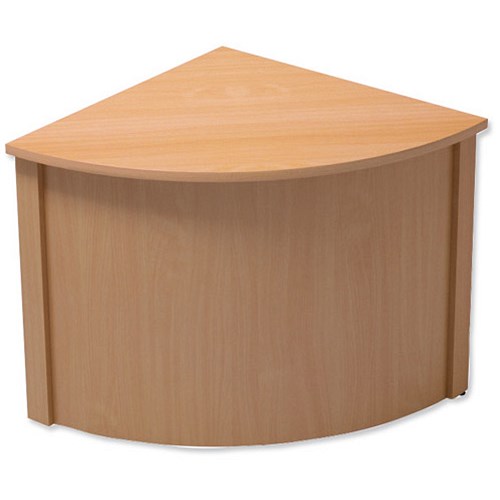 Trexus Reception Corner Desk / 800mm Wide / Beech
