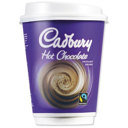 Cadbury Instant Hot Chocolate Drink in a 12oz (340ml) Cup Pack of 8
