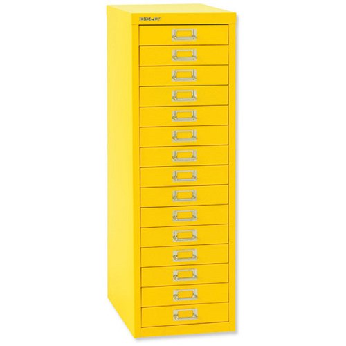 GLO by Bisley SoHo Multidrawer 15Drawer H860mm Lemon Yellow
