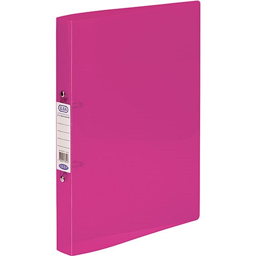 Elba Snap Binder / 40mm Spine / 25mm Capacity / A4 Pink / Pack of 10