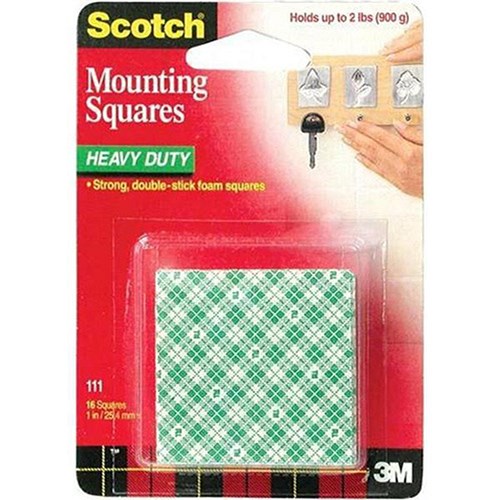 Scotch Mounting Squares / Permanent / PreCut 25x25mm / Pack of 4