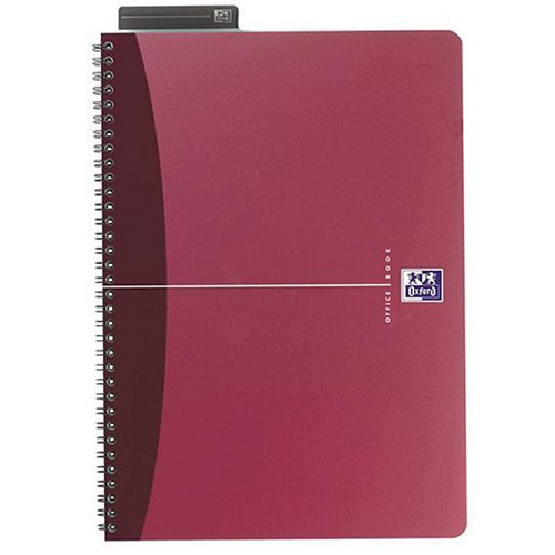Oxford Metallics Wirebound Notebook / A5 / Ruled / 180 Pages / Red