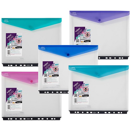 Snopake A4 PolyFile Ring Binder Wallets / High Capacity / Landscape