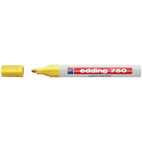 Edding 750 Paint Marker / Bullet Tip / Yellow / Pack of 10