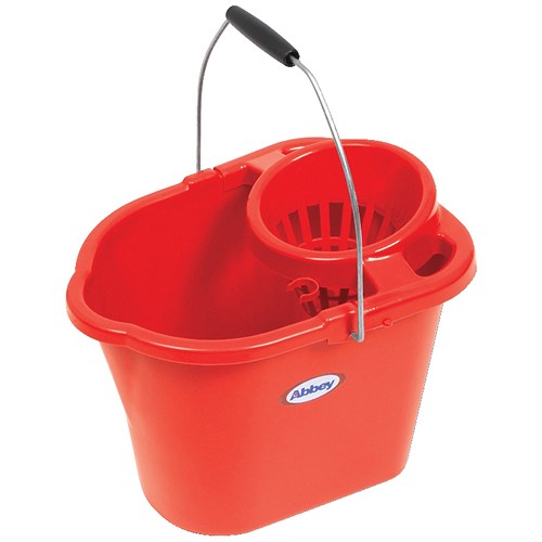 Oval Mop Bucket / 12 Litre / Red