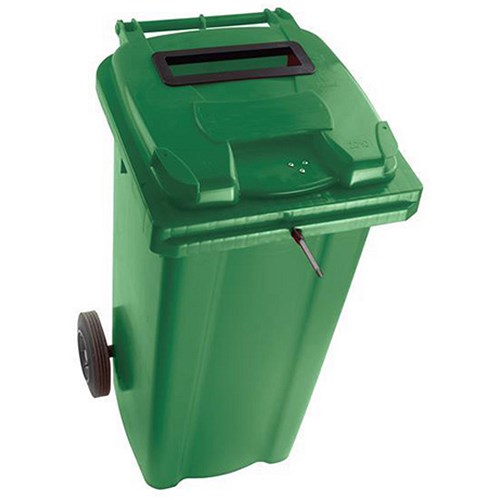 Wheelie Bin Slot & Lid Lock / 140 Litre / Green