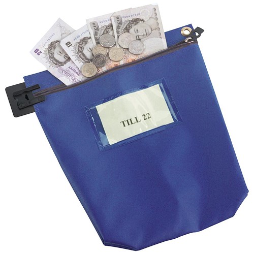 Medium Blue Cash Bag
