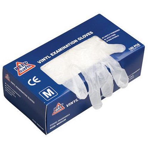 Everyday Clear Vinyl Gloves / Medium / 50 Pairs