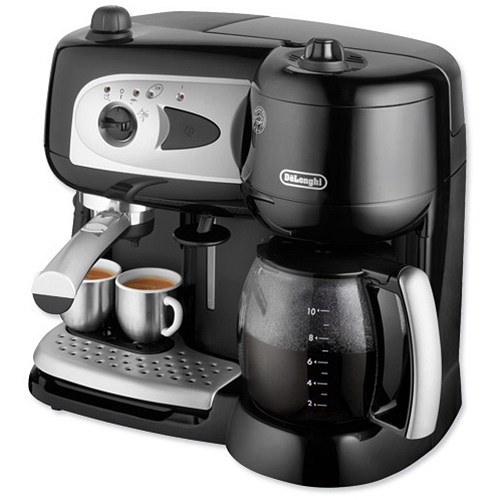 De Longhi Combi Coffee Maker Espresso and Filter 1750W 15 Bar Makes 10 Cups W380xD230xH230mm