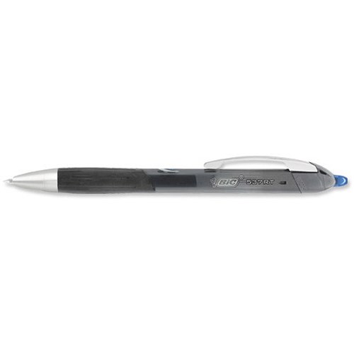 Bic 537RT Gel Rollerball Pen Retractable 0.7mm Tip 0.5mm Line Blue