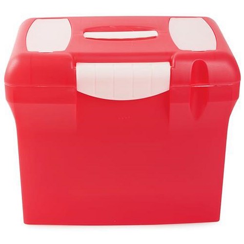 Plastic File Box A4 Pink