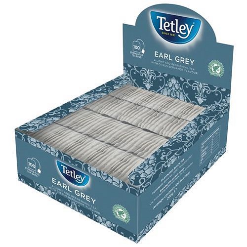 Tetley Earl Grey Tea Bags / String and Tag / Box of 100