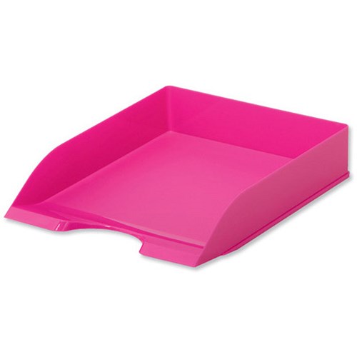 Durable Vivid Letter Tray Plastic A4 C4 Dark Pink