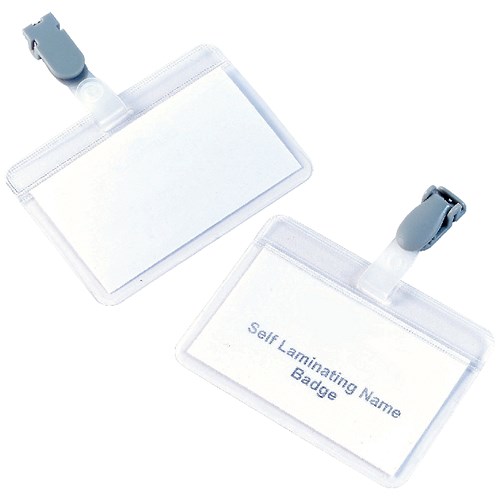 5 Star Name Badges Self Laminating Plastic Clip 90x54mm Pack Of 25 5 Star Name Badges Self Laminating Plastic Clip 90x54mm Pack Of 25