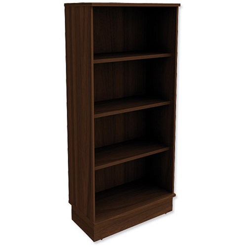 Adroit Virtuoso Executive Tall Bookcase Unit Dark Walnut